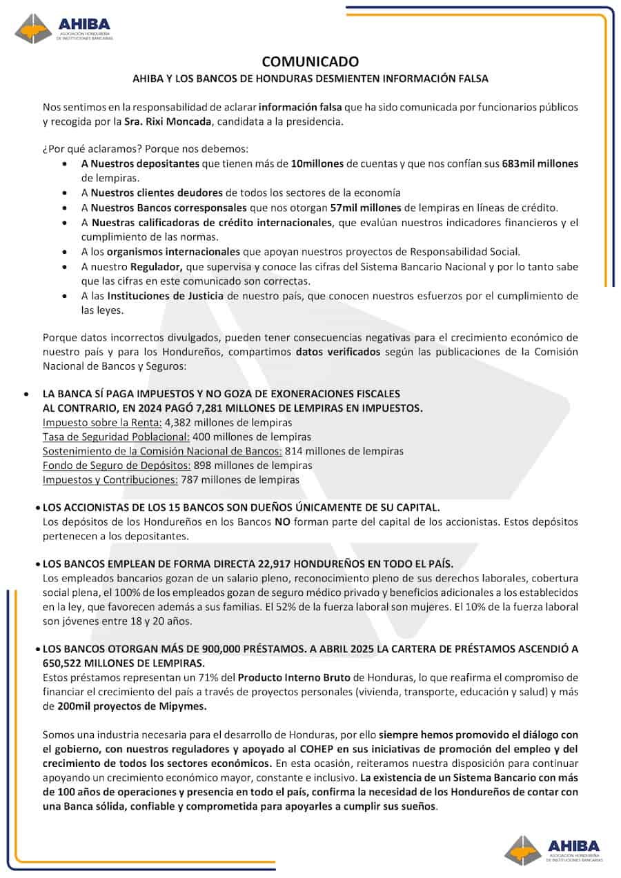 Comunicado AHIBA